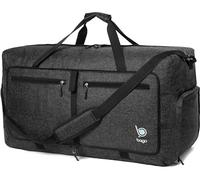 bago Holdall Bags for Men & Women - 80L Spacious Holdall Bag with Shoe Compartment - Save Time & Travel The World in Style & Convenience - Durable, Lightweight & Foldable Duffle Bag (SnowBlack)