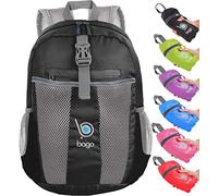 Bago Lightweight Small Hiking Backpack for Women and Men - 25L Travel Day Pack - Foldable Hiking Daypack Ultralight for Camping Outdoor Sports - Day Bag Packable Backpack for Travel (Black)