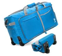 Bago Rolling Duffle Bag with Wheels - 27" 80L Foldable Weekender Bag, Waterproof Travel Duffel Bag, Heavy Duty Lightweight Duffle Bag for Traveling, Rolling Duffel Bag with Wheels (Blue)