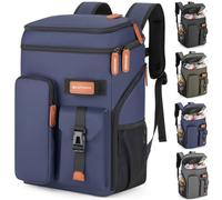 BAGPARKK Insulated Cooler Backpack,33 Cans Multifunctional Double Deck Leakproof Cooler Bag with Sternum Strap,Large Capacity Lightweight Travel Camping Beach Backpack