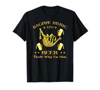 Bagpipe Beer Music Bagpiper Scotland T-Shirt
