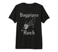 Bagpipe Player, Folk Musician, Rock Goth Premium T-Shirt