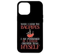 Bagpipes Humor Possessed by Great Power Bagpiper Case for iPhone 12 Pro Max