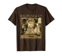 Bagpuss & Co Prof Yaffle Gabriel & Madeleine Retro T-Shirt, Men, Brown, X-Large