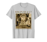 Bagpuss & Co Prof Yaffle Gabriel & Madeleine Retro T-Shirt, Men, Silver Grey, XX-Large