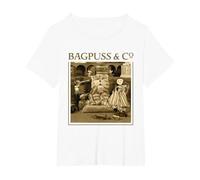 Bagpuss & Co Prof Yaffle Gabriel & Madeleine Retro T-Shirt, Women's Plus, White, 3X