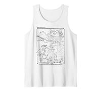 Bagpuss & Co Sketch Prof Yaffle Gabriel & Madeleine Tank Top, Men, White, X-Large