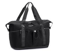 BAGROUPS Ryanair Hand Luggage 40 x 30 x 20 Airplane Travel Bag Small Expandable 32L Waterproof Sports Bag Lightweight Carry on Luggage Hand Luggage Bag for Travel Fitness Weekender Women Men, black