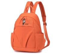 BAGROUPS Small Backpack Women's Mini Cute Bear Backpack Waterproof Nylon with Zip Suitable for Girls and Women, Daily Casual, orange