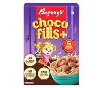 Bagrrys Choco Fills Plus | 5 Grain Goodness | Ragi Advantage | Source of Fibre | Kids Cereal | Choco Fills, 250 g Box