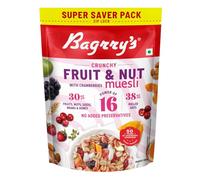 Bagrry's Crispy Cereal with 30% Fruit and Nut Cranberries 750g Bag 34% Fiber Rich Oats No Sugar Infused Fruit Real Fruit Breakfast Cereals Protein Rich Cranberry Cereal