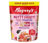 Bagrry's Healthy Crunch Nutty Fruity Cereal with Seeds, Nuts and Berries, 1kg Bag, 78% Fruit, Nuts, Grains and Seeds, No Artificial Colours