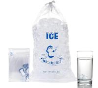 Bags, 10PCS Heavy Duty Ice Bags with Drawstring, 8/10/20 lb Reusable Bags, for Ice Machine Storage Freezer Keeper