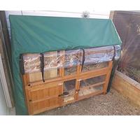 Bags and Covers Direct Ltd Rabbit Hutch Cover (Fits the honeysuckle rabbit hutch with apex roof) (Green, Thermal Lined)