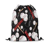 Bags Baseball 3D Ball Print Games Cool Black White Red Modern Gym Bag Unisex String Backpack Shopping For Organization Trainer Picnic