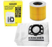 Bags Cartridge Filter For Karcher WD3 SE4001 Cloth Vacuum Cleaner KFI357 x 4
