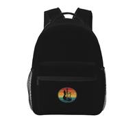Bags for Kids Retro Vintage Circle Sunset J-Style Bass Guitar Trendy One Personalize Casual backpack Leisure Outdoor Holiday Gifts