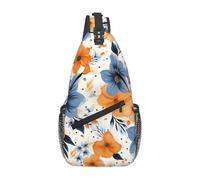Bags for Women Men Three Giraffes with Sunglasses, Adjustable Backpack with Belt for Baby, Fanny Pack for Travel, Sports, Running, Hiking, Waist Bag, Blue and orange flowers, Una talla