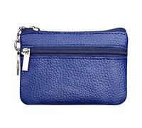 Bags Leather Coin for Women Purse with Zip Purse Women's Wallets Handmade, blue, standard size