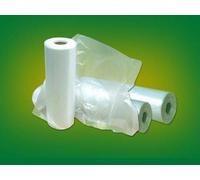 Bags on a Roll Fruit Bag and Vegetable Clear Plastic Butchers Counter Bag High Density Poly/Polythene Counter Bags 9"x14"x18" (4 Rolls - 1000 Bags)