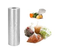 Bags on a Roll Fruit Bag and Vegetable Clear Plastic Butchers Counter Bag High Density Poly/Polythene Counter Bags 9"x14"x18" (8 Rolls - 2000 Bags)