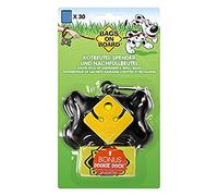 Bags on Board Dog Poo Pick-Up Bone Dispenser and Refill Bags, Black
