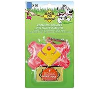 Bags on Board Dog Poo Pick-Up Bone Dispenser and Refill Bags, Pink