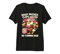 Bags Packed Flaps Waxed Bald Eagle Funny Vacation Premium T-Shirt