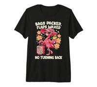 Bags Packed Flaps Waxed Flamingo Funny Vacation Premium T-Shirt