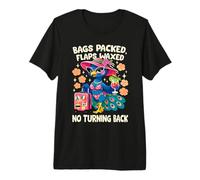 Bags Packed Flaps Waxed Peacock Funny Vacation Premium T-Shirt