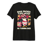 Bags Packed Flaps Waxed Penguin Funny Vacation Premium T-Shirt