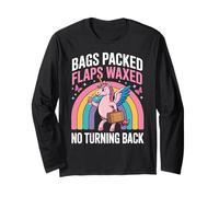 Bags Packed Flaps Waxed Unicorn Funny Inappropriate Vacation Long Sleeve T-Shirt