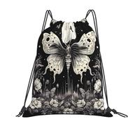 Bags Skull Butterfly Gothic Halloween Drawstring Bag Versatile String Backpack Holiday For Students Beach Party