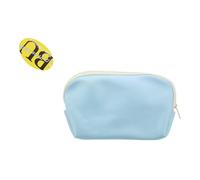 Bags Unlimited Shimmer Blue White Zip Small Pouch