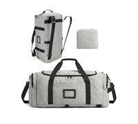 BAGSAMRT 60L Foldable Travel Duffle, Large Holdall Bag for Weekend Gym