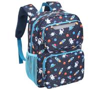 Bagseri Boys Backpack Kids - Toddler Backpack School Bags for Boys Kids Rucksack Water Resistent Cute Primary Backpack 15 Inch (Blue Space)