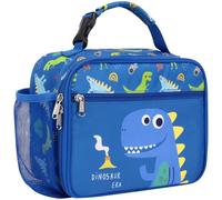 Bagseri Lunch Bag for Boys - Insulated Kids Lunch Bag Reusable Boys Lunch Box With Water Bottle Holder Kids Lunch Box for School Toddler Lunch Bag for Daycare, Blue Dinosaur