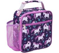 Bagseri Lunch Bag for Girls - Kids Lunch Box for Girls Reusable Leak-Proof and Insulated Kids Lunch Bag Toddler Lunch Box for Daycare and School, Deep Purple Unicorn