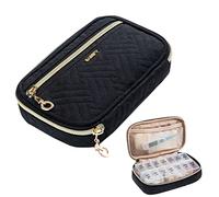 BAGSFY Pill Organizer Case 2 Times a Day- Weekly Medicine Organizer Travel Pill Box with Removable 7 Day Medicine Case Container for Fish Oil, Vitamin, Supplement