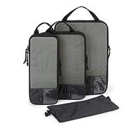 BAGSMART Compression Packing Cubes for Suitcases & Backpack, 4 Set Travel Organisers Bags with Label Pocket for Luggage, Travel Essentials, Holiday & Camping Accessories, Black