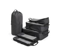 BAGSMART Compression Packing Cubes for Suitcases & Backpack, 6 Set Travel Organisers Bags with Label Pocket for Luggage, Travel Essentials, Holiday & Camping Accessories, Black