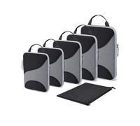 BAGSMART Compression Packing Cubes for Travel, 6 Set Packing Cubes for Suitcases, Luggage Organisers Bag for Travel Essentials, Lightweight Backpack Organiser, Black