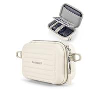 bagsmart Digital Camera Bag, Waterproof Protective Small Camera Bag, Camera Shoulder Bag, Waterproof Anti-Theft SLR DSLR Camera Shoulder Bag for Canon PowerShot/GoPro Beige