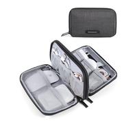 bagsmart Electronics Organizer Travel Case, Cable Organiser Pouch, Travel Essentials, Tech Organiser, Travel Accessories Bag for Charging Cable, Flash Drive, Power Bank, USB, Black