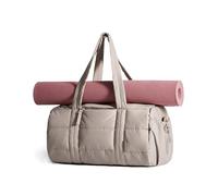 bagsmart Gym Bag for Women Puffy Yoga Mat Travel Weekender Duffle Bag,Camel