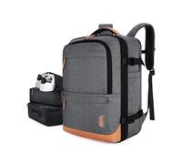 bagsmart Travel Laptop Backpack, 40L Expandable Carry On Backpack with Packing Cubes, Water Resistant Weekender Backpack Fits 17 Inch laptop, Large Overnight Luggage Daypack with Shoe Bag (Grey)