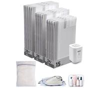BAGSMART Travel Vacuum Bags 15 Pack with Wireless Pump Airtight Space Saver