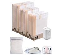 BAGSMART Travel Vacuum Bags 18 Pack with Wireless Pump Airtight Space Saver