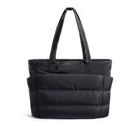 bagsmart Women's Puffer Tote Bag, 20L Lightweight Handbag with 15.6 Inch Padded Laptop Compartment, Shoulder Bag for Work Travel School Gym Teacher