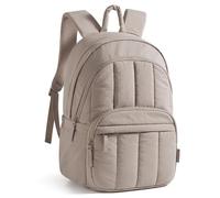 BAGSMAT Womens Travel Laptop Backpack, Quilted Work Back Pack, Puffer Camel